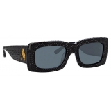 The Attico - The Attico Stella Rectangular Sunglasses in Black - ATTICO6C1SUN - The Attico Eyewear by Linda Farrow