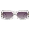 The Attico - The Attico Stella Rectangular Sunglasses in Clear - ATTICO6C2SUN - The Attico Eyewear by Linda Farrow