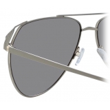 The Attico - The Attico Telma Aviator Sunglasses in Silver - ATTICO4C3SUN - The Attico Eyewear by Linda Farrow