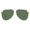 The Attico - The Attico Telma Aviator Sunglasses in Yellow Gold Tone - ATTICO4C2SUN - The Attico Eyewear by Linda Farrow