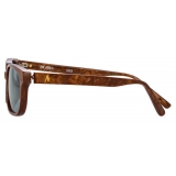 The Attico - Gigi Rectangular Sunglasses in Brown and Turquoise - ATTICO9C3SUN -The Attico Eyewear by Linda Farrow