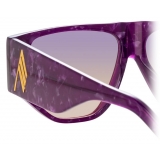 The Attico - The Attico Ivan Angular Sunglasses in Purple Pearl - ATTICO11C1SUN - The Attico Eyewear by Linda Farrow