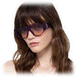 The Attico - The Attico Ivan Angular Sunglasses in Purple Pearl - ATTICO11C1SUN - The Attico Eyewear by Linda Farrow