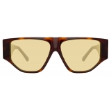 The Attico - The Attico Ivan Angular Sunglasses in Tortoiseshell - ATTICO11C2SUN -The Attico Eyewear by Linda Farrow