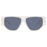 The Attico - The Attico Ivan Angular Sunglasses in White - ATTICO11C4SUN -The Attico Eyewear by Linda Farrow