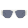 The Attico - The Attico Ivan Angular Sunglasses in White - ATTICO11C4SUN -The Attico Eyewear by Linda Farrow
