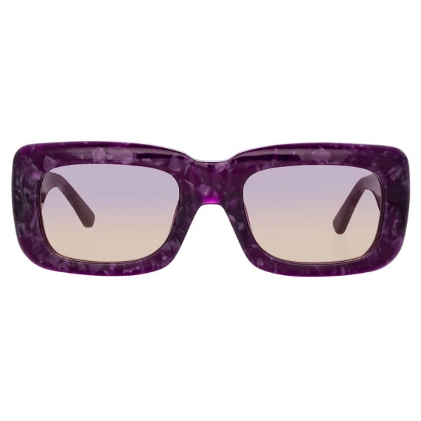 The Attico - The Attico Marfa Rectangular Sunglasses in Purple - ATTICO3C9SUN - The Attico Eyewear by Linda Farrow