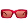 The Attico - The Attico Marfa Rectangular Sunglasses in Red - ATTICO3C11SUN - The Attico Eyewear by Linda Farrow
