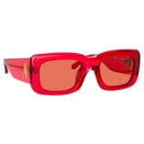 The Attico - The Attico Marfa Rectangular Sunglasses in Red - ATTICO3C11SUN - The Attico Eyewear by Linda Farrow