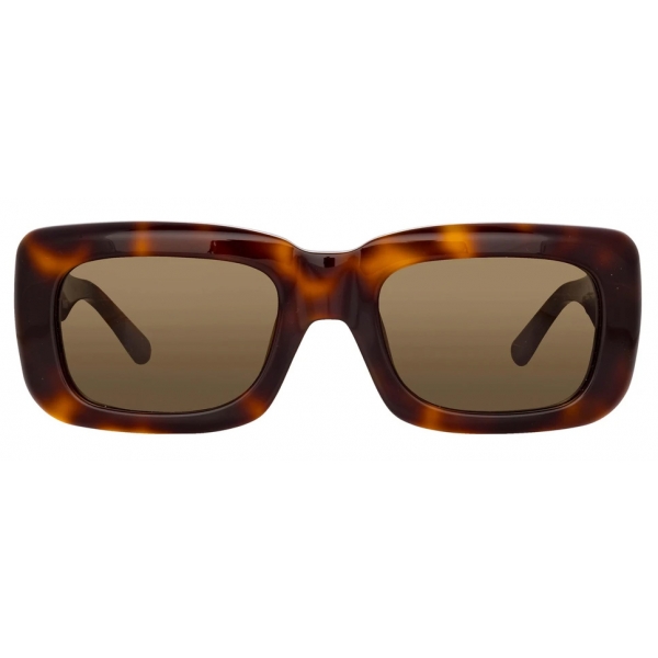 The Attico - The Attico Marfa Rectangular Sunglasses in Tortoiseshell - ATTICO3C10SUN - The Attico Eyewear by Linda Farrow