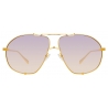 The Attico - The Attico Mina Oversized Sunglasses in Light Gold - ATTICO13C3SUN - The Attico Eyewear by Linda Farrow
