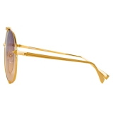 The Attico - The Attico Mina Oversized Sunglasses in Light Gold - ATTICO13C3SUN - The Attico Eyewear by Linda Farrow