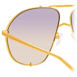The Attico - The Attico Mina Oversized Sunglasses in Light Gold - ATTICO13C3SUN - The Attico Eyewear by Linda Farrow