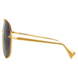 The Attico - The Attico Mina Oversized Sunglasses in Yellow Gold - ATTICO13C1SUN - The Attico Eyewear by Linda Farrow