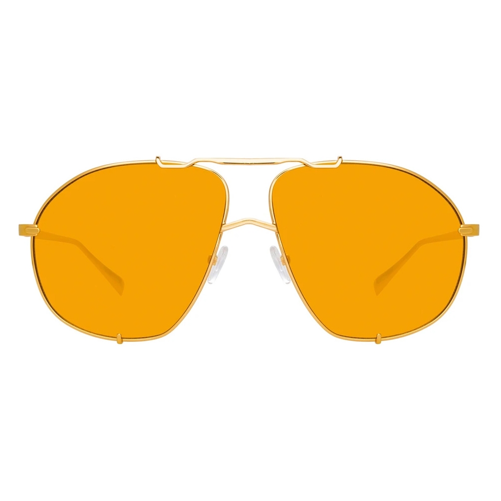 The Attico - The Attico Mina Oversized Sunglasses in Yellow Gold - ATTICO13C2SUN - The Attico Eyewear by Linda Farrow