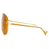 The Attico - The Attico Mina Oversized Sunglasses in Yellow Gold - ATTICO13C2SUN - The Attico Eyewear by Linda Farrow
