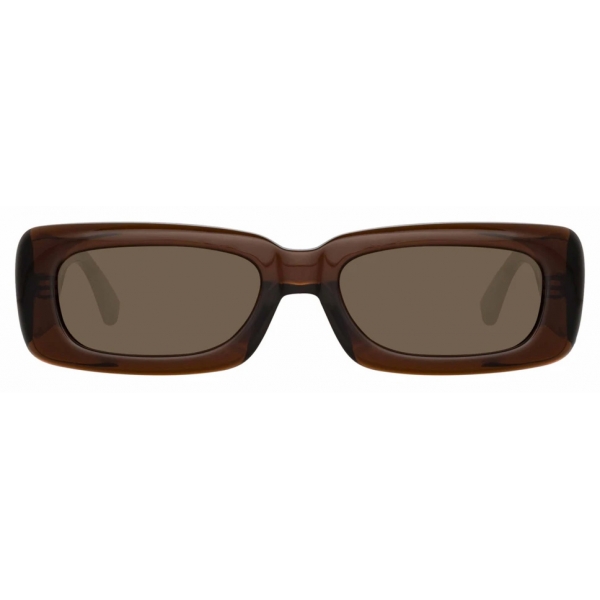The Attico - The Attico Mini Marfa in Brown - ATTICO16C4SUN - Sunglasses - Official - The Attico Eyewear by Linda Farrow