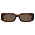 The Attico - The Attico Mini Marfa in Brown - ATTICO16C4SUN - Sunglasses - Official - The Attico Eyewear by Linda Farrow