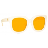 The Attico - The Attico Zoe Oversized Sunglasses in Cream - ATTICO12C4SUN - The Attico Eyewear by Linda Farrow