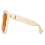 The Attico - The Attico Zoe Oversized Sunglasses in Cream - ATTICO12C4SUN - The Attico Eyewear by Linda Farrow