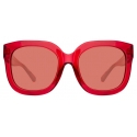 The Attico - The Attico Zoe Oversized Sunglasses in Red - ATTICO12C3SUN - The Attico Eyewear by Linda Farrow