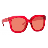 The Attico - The Attico Zoe Oversized Sunglasses in Red - ATTICO12C3SUN - The Attico Eyewear by Linda Farrow