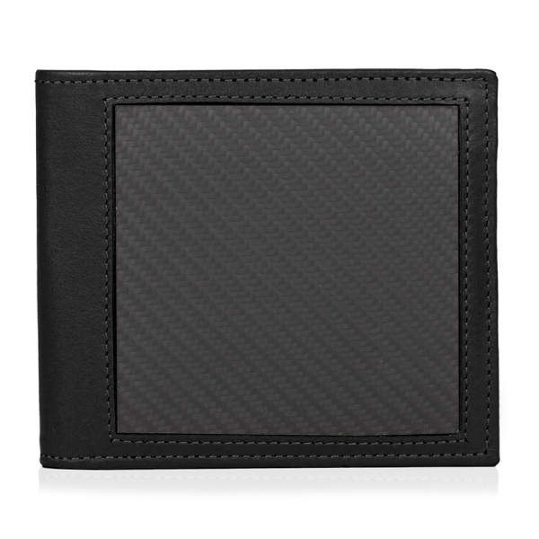 TecknoMonster - Coin Wallet - Aeronautical and Leather Carbon Fiber Wallet - Luxury - Handmade in Italy