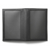 TecknoMonster - Passport Case - Aeronautical and Leather Carbon Fiber Wallet - Luxury - Handmade in Italy