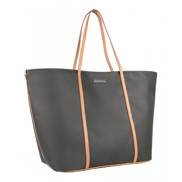 TecknoMonster - Kantika - Woman Bag in Aeronautical and Leather Carbon Fiber - Luxury - Handmade in Italy