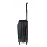 TecknoMonster - Trolley Akille Flap Gold in Carbon Fiber - Aeronautical Carbon Trolley Suitcase