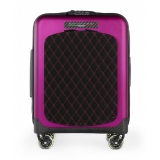 TecknoMonster - Trolley Akille Flap Purple in Carbon Fiber - Aeronautical Carbon Trolley Suitcase