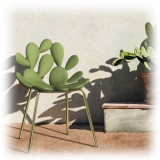 Qeeboo - Filicudi Chair - Set of 2 Pieces - Balsam Green Brass - Qeeboo Chair by Stefano Giovannoni - Furnishing - Home