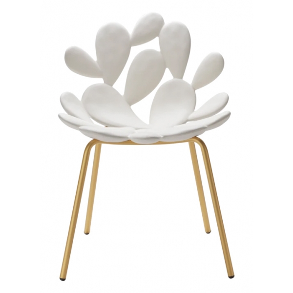 Qeeboo - Filicudi Chair - Set of 2 Pieces - White Brass - Qeeboo Chair by Stefano Giovannoni - Furnishing - Home