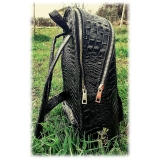 Jovanny Capri - Splendid Chrocodile Backpack - Leather Backpack - Luxury High Quality