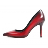 Jovanny Capri - Beautiful Shoes - Red - Women's Stiletto - Patina Effect - Leather Shoes - Luxury High Quality