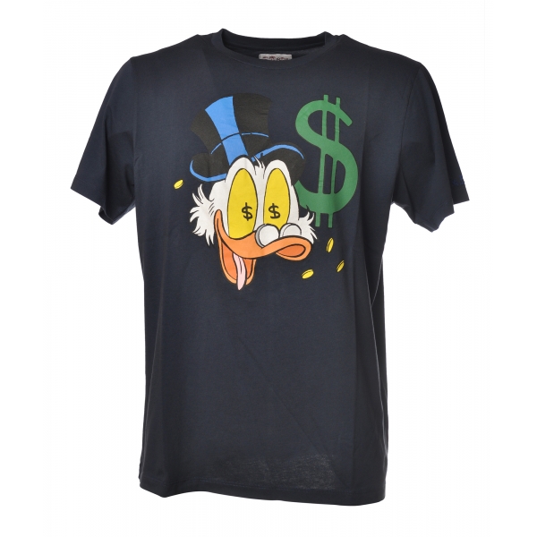 MC2 Saint Barth - Crewneck T-Shirt with Disney Money Scrooge - Blue - Luxury Exclusive Collection