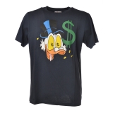 MC2 Saint Barth - T-Shirt Girocollo con Money Scrooge Disney - Blu - Luxury Exclusive Collection
