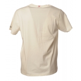 MC2 Saint Barth - T-Shirt Girocollo con Stampa St. Barth Army - Bianca - Luxury Exclusive Collection
