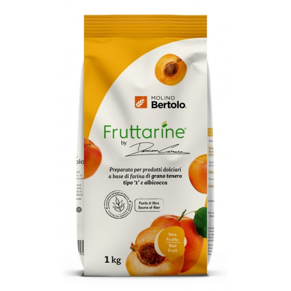 Molino Bertolo - Apricot Type 1 Flour - Made With Fruit - Type 1 Soft Wheat Flour with Apricot Flakes - 1 Kg