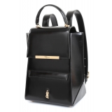Maison Fagiano - Box Calf - Black - Artisan Backpack Bag - The New Sport Exclusive Collection - Luxury - Handmade in Italy