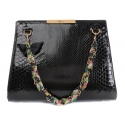 Maison Fagiano - Python Leather - Black - Artisan Bag - New Work Exclusive Collection - Luxury - Handmade in Italy