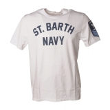 MC2 Saint Barth - T-Shirt Man PTSB Navy 01N - White - Luxury Exclusive Collection