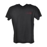 MC2 Saint Barth - T-Shirt Jack Emb Lucifer 00 - Black - Luxury Exclusive Collection