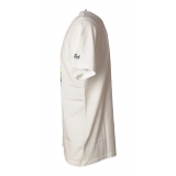 MC2 Saint Barth - T-Shirt Man Vespa Outline 01N - Bianco - Luxury Exclusive Collection