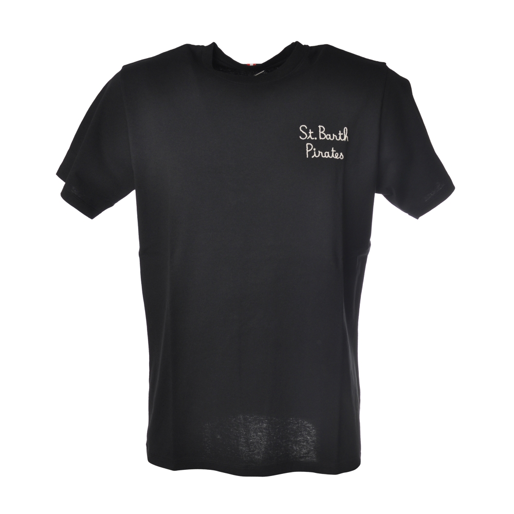 MC2 Saint Barth - T-Shirt Portofino Emb Pirates Champ 00 - Black - Luxury Exclusive Collection