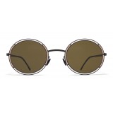 Mykita - Giselle - Oval Metal Sunglasses - Black Sand - New Collection - Mykita Eyewear