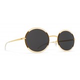 Mykita - Giselle - Oval Metal Sunglasses - Gold Black - New Collection - Mykita Eyewear