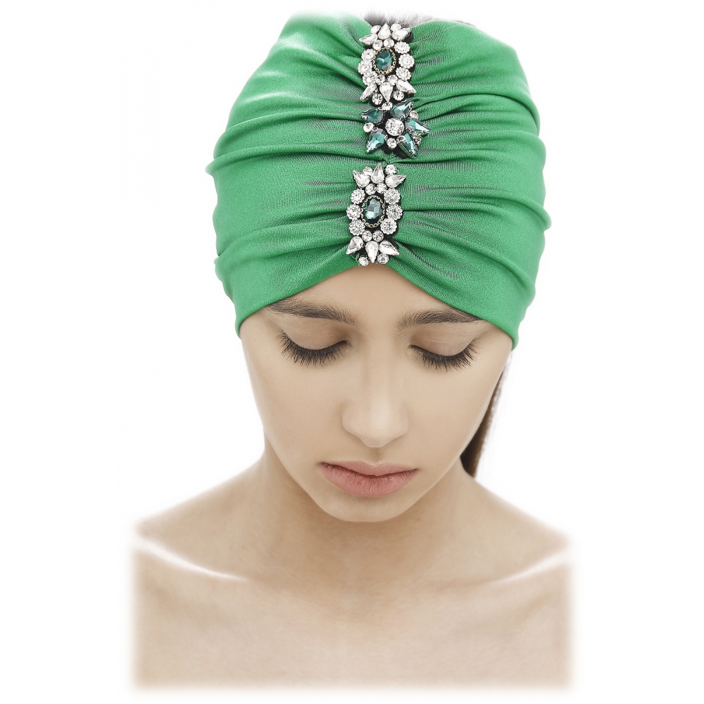 Grace - Grazia di Miceli - Turbante Emerald - Fascia - Luxury Exclusive Collection - Made in Italy - Fascia di Alta Qualità