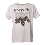 MC2 Saint Barth - T-Shirt Busy Rider - Bianco - Luxury Exclusive Collection