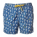 MC2 Saint Barth - Boxer Swimsuit Snoopy - Blue Pattern - Luxury Exclusive Collection
